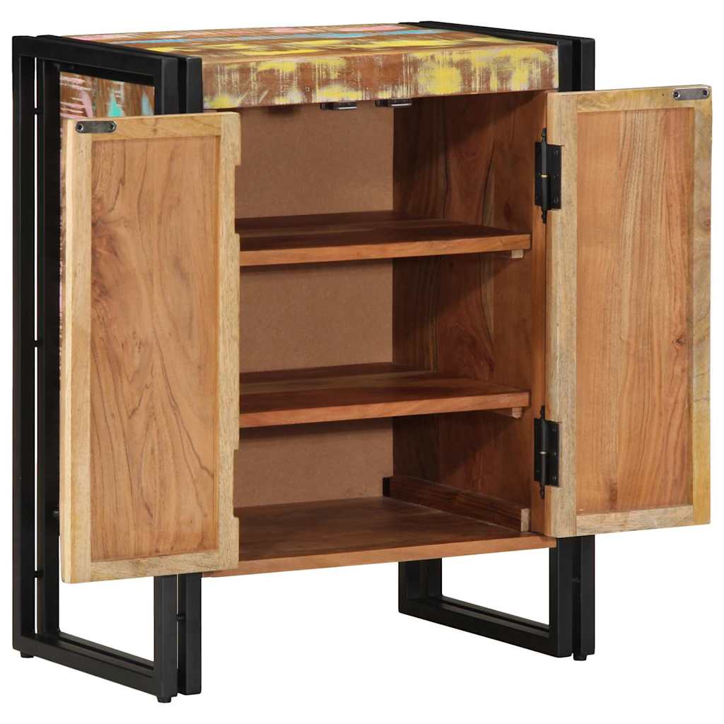 Shoe Cabinet with Door Black 30 x 30 x 40 cm Solid Reclaim wood