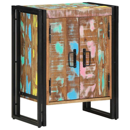 Shoe Cabinet with Door Black 30 x 30 x 40 cm Solid Reclaim wood