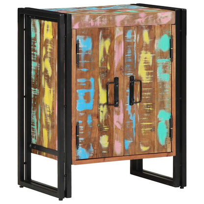 Shoe Cabinet with Door Black 30 x 30 x 40 cm Solid Reclaim wood