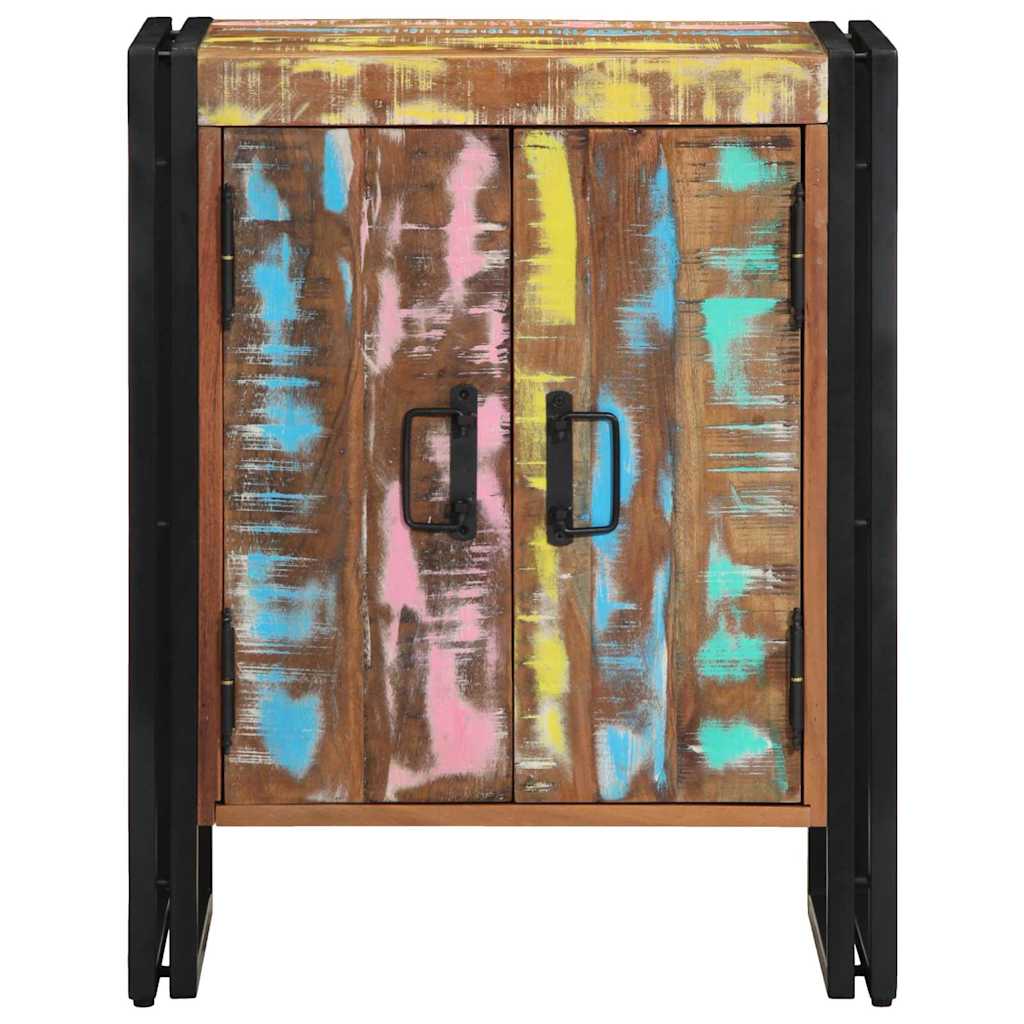 Shoe Cabinet with Door Black 30 x 30 x 40 cm Solid Reclaim wood