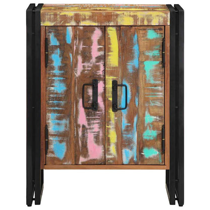 Shoe Cabinet with Door Black 30 x 30 x 40 cm Solid Reclaim wood