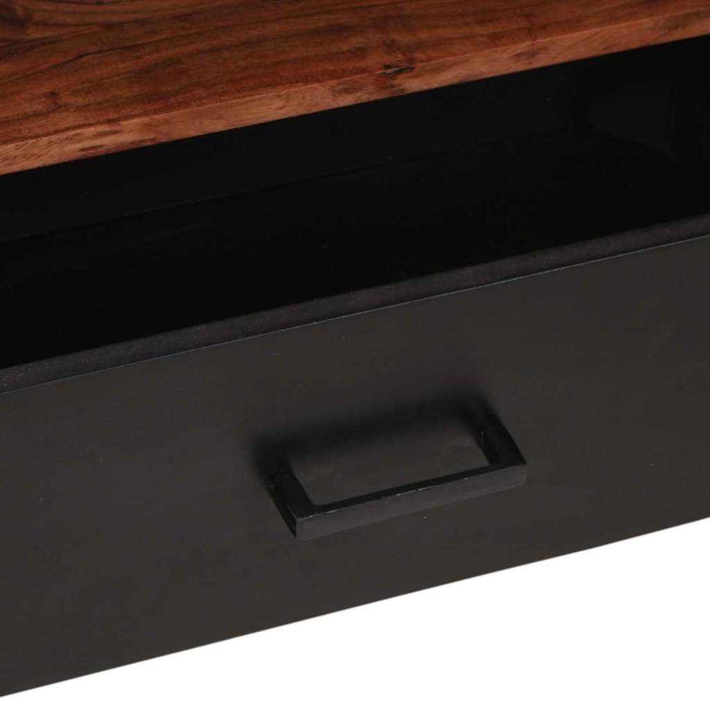 Media Storage Cabinet with Drawer Brown solid acacia wood