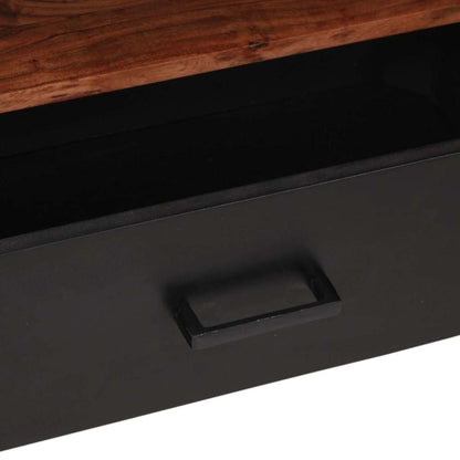 Media Storage Cabinet with Drawer Brown solid acacia wood