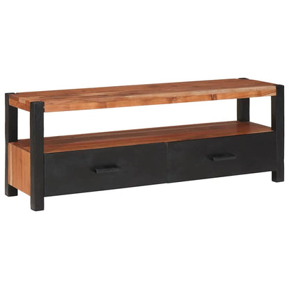 Media Storage Cabinet with Drawer Brown solid acacia wood