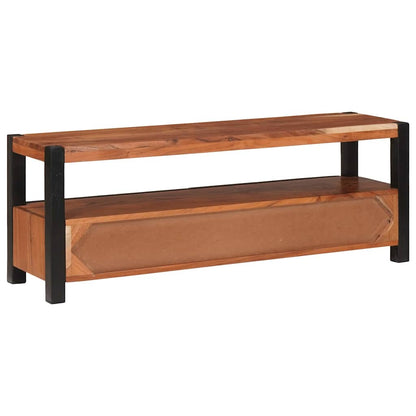 Media Storage Cabinet with Drawer Brown solid acacia wood