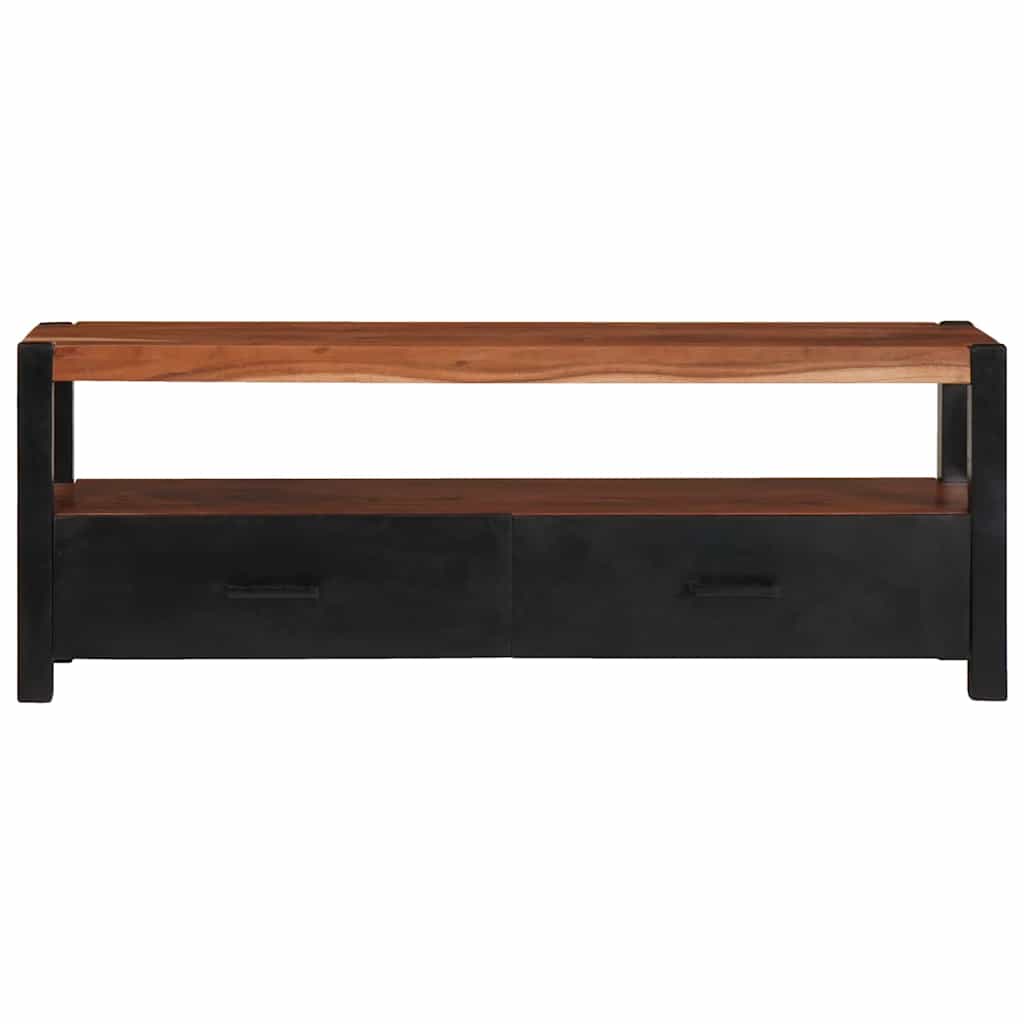 Media Storage Cabinet with Drawer Brown solid acacia wood