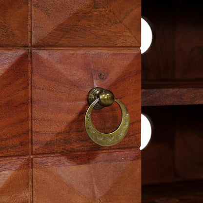 Media Storage Cabinets & Racks with Door Brown 112 x 30 x 48 cm