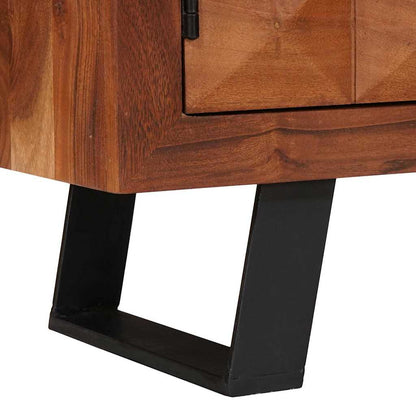 Media Storage Cabinets & Racks with Door Brown 112 x 30 x 48 cm