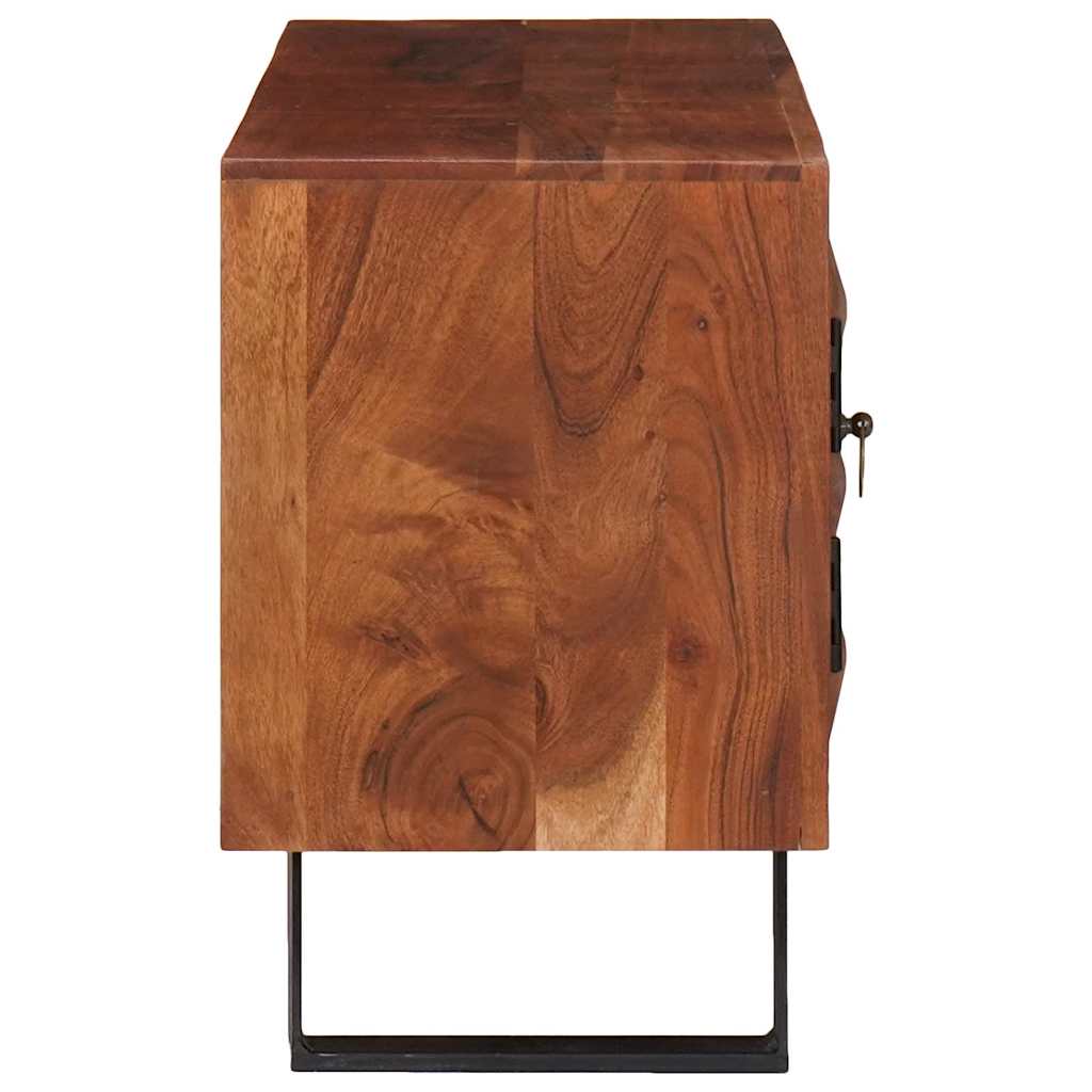 Media Storage Cabinets & Racks with Door Brown 112 x 30 x 48 cm