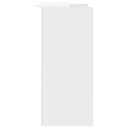 White Reception Desk Engineered Wood Medium Reception Desk