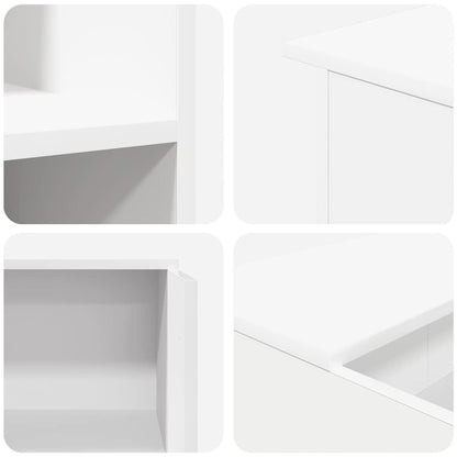 White Reception Desk Engineered Wood Medium Reception Desk