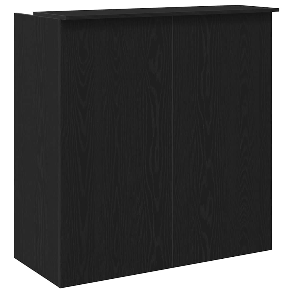 Reception Desk Black Oak Engineered wood Standard Reception Desk