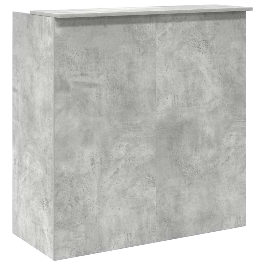 Reception Desk Concrete Grey Engineered Wood Medium