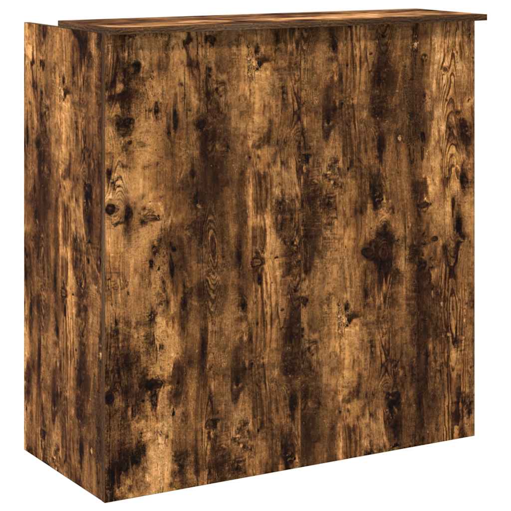 Reception Desk Smoked Oak Engineered Wood Medium Reception Desk