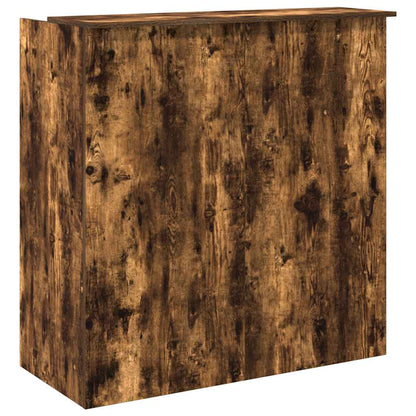 Reception Desk Smoked Oak Engineered Wood Medium Reception Desk