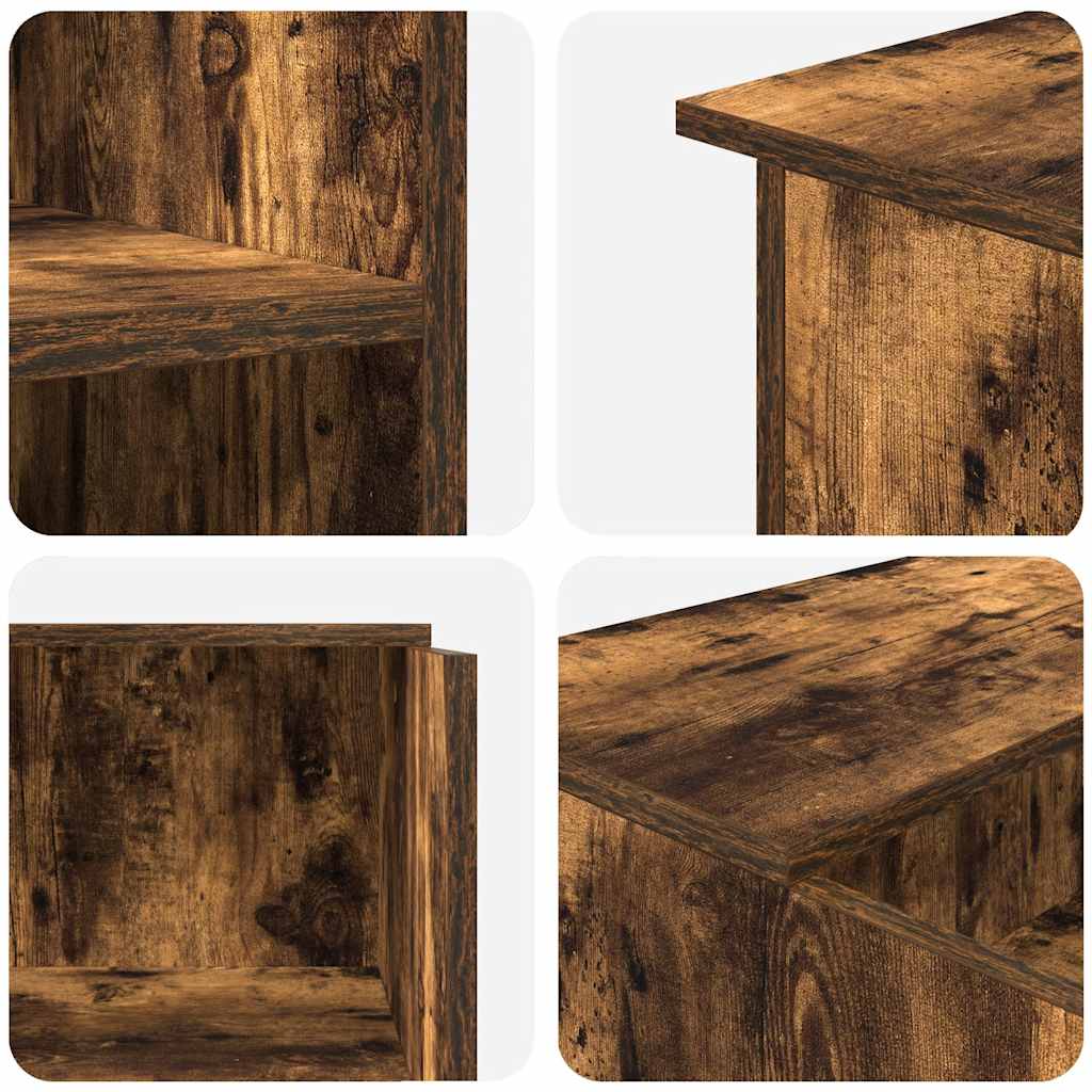 Reception Desk Smoked Oak Engineered Wood Medium Reception Desk