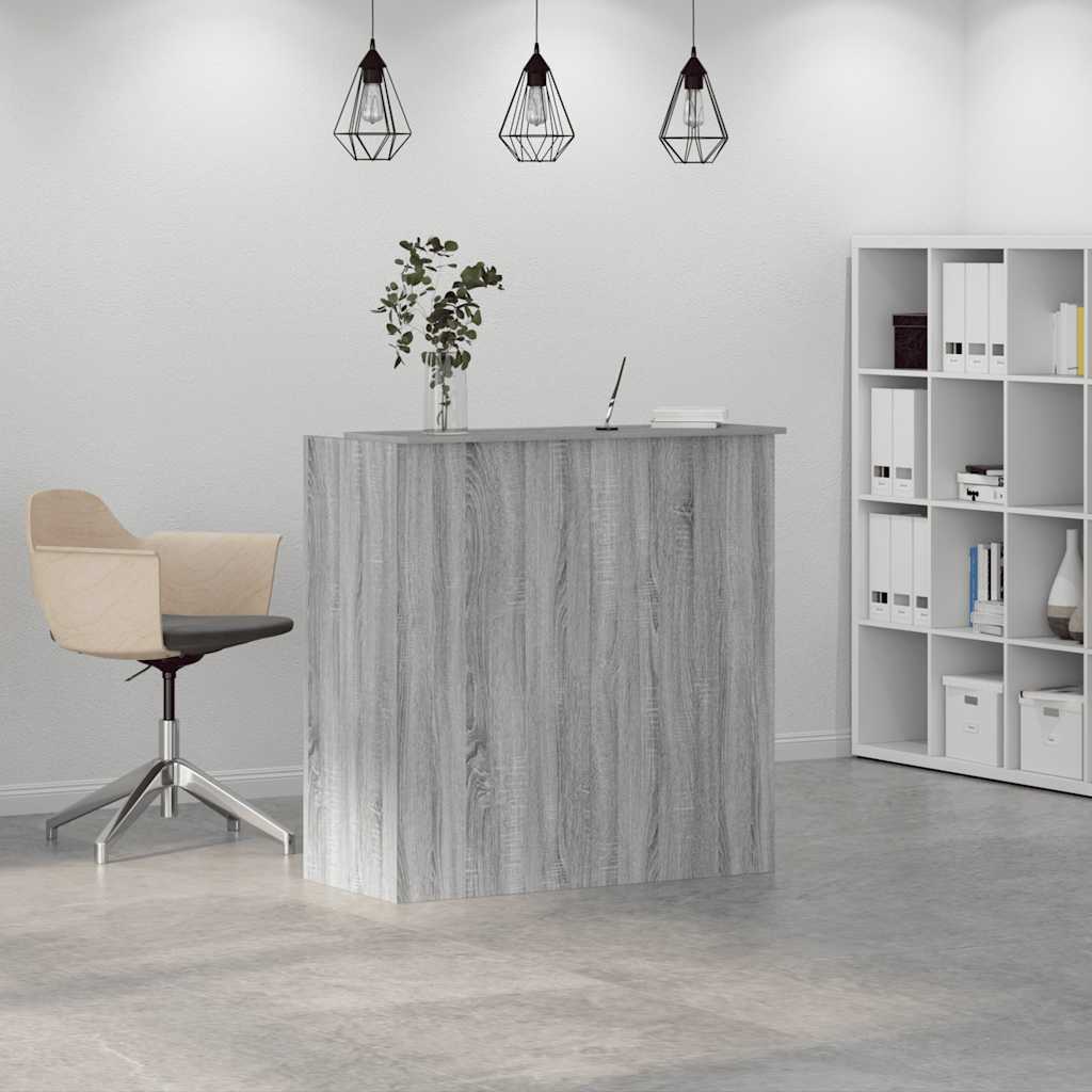 Reception Desk Gray Sonoma Engineered wood Large Reception Desk