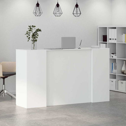 Reception Desk White Engineered wood Large Reception Desk