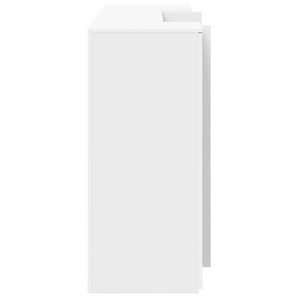 Reception Desk White Engineered wood Large Reception Desk