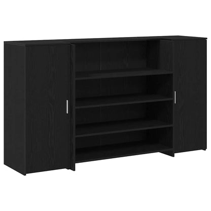 Reception Desk Black Oak Engineered Wood Large Reception Desk