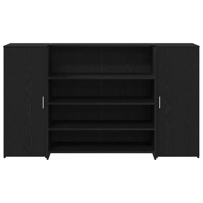 Reception Desk Black Oak Engineered Wood Large Reception Desk