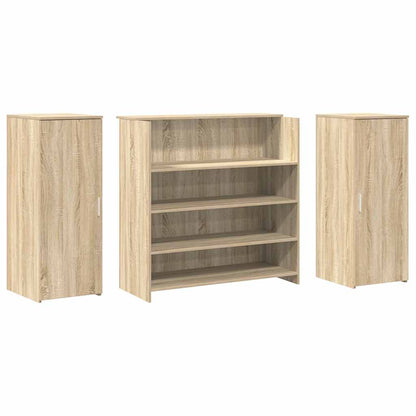 Reception Desk Sonoma Oak Engineered wood Large Reception Desk