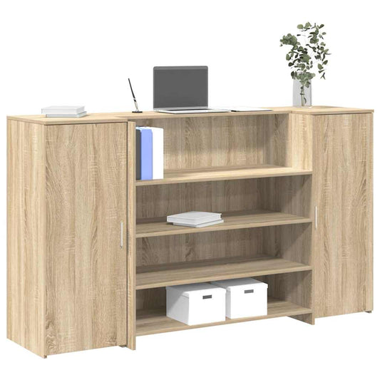 Reception Desk Sonoma Oak Engineered wood Large Reception Desk