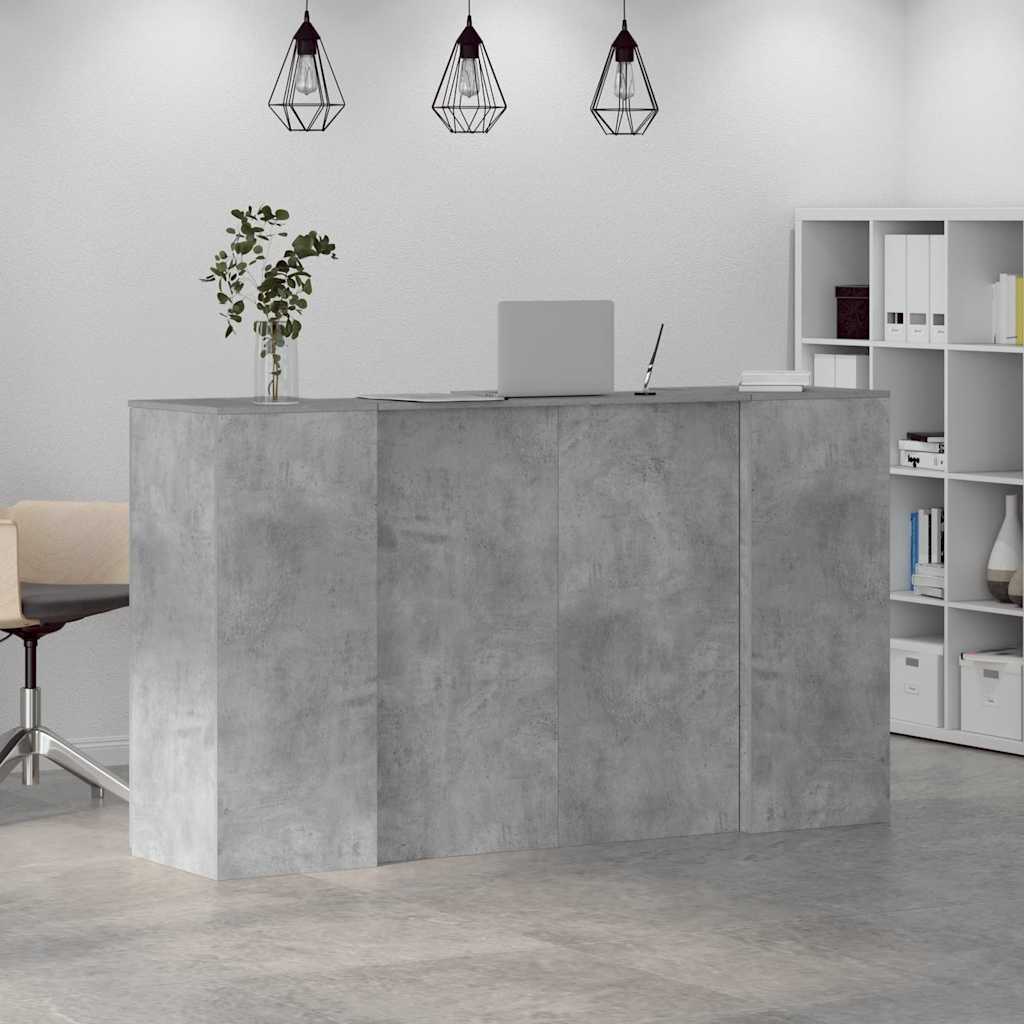 Reception Desk Concrete Grey Engineered wood 70.9 x 19.7 x 40.7 in
