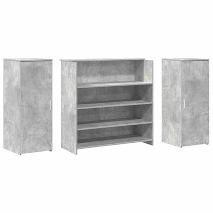 Reception Desk Concrete Grey Engineered wood 70.9 x 19.7 x 40.7 in