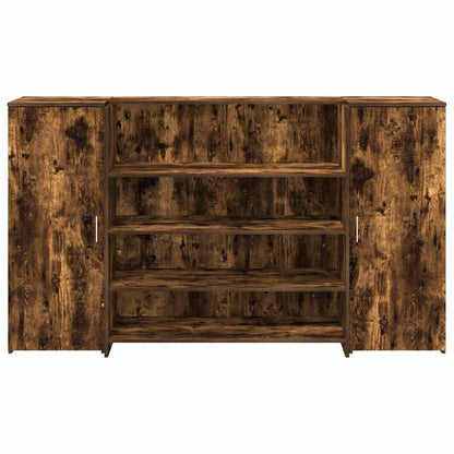 Reception Desk Smoked Oak Engineered Wood Large Reception Desk