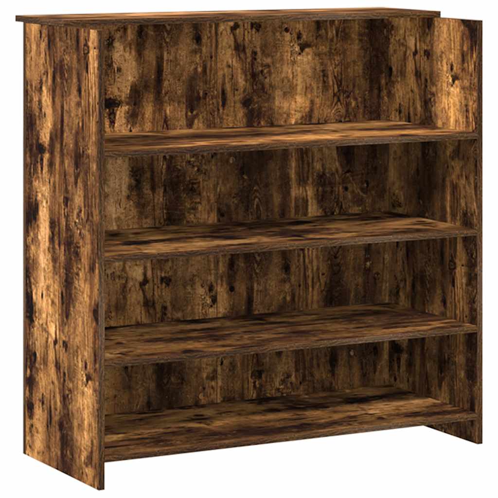 Reception Desk Smoked Oak Engineered Wood Large Reception Desk