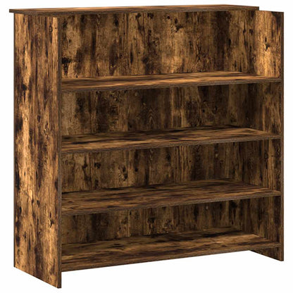 Reception Desk Smoked Oak Engineered Wood Large Reception Desk