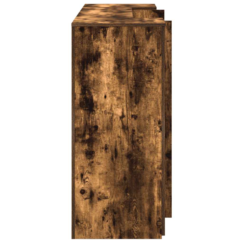 Reception Desk Smoked Oak Engineered Wood Large Reception Desk