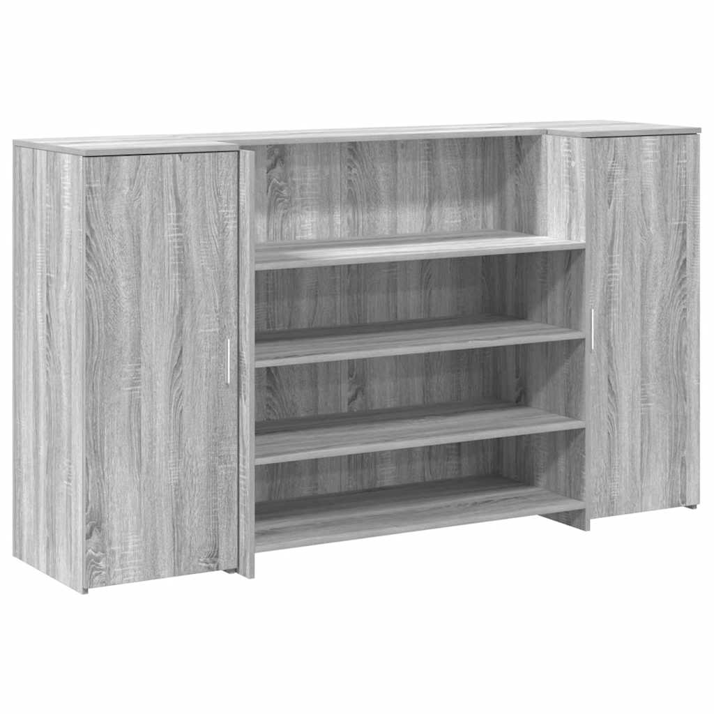 Reception Desk Grey Sonoma Engineered wood Large Reception Desk