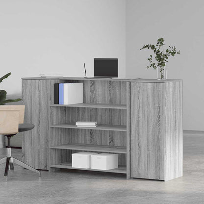 Reception Desk Grey Sonoma Engineered wood Large Reception Desk