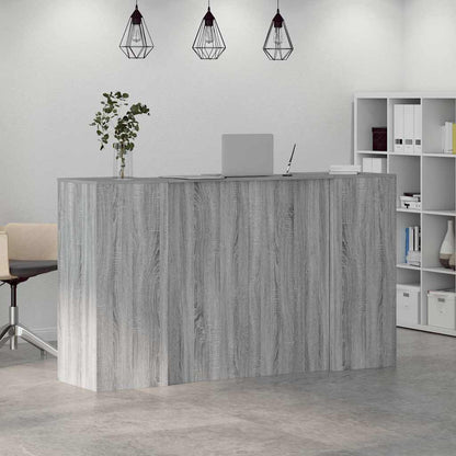 Reception Desk Grey Sonoma Engineered wood Large Reception Desk