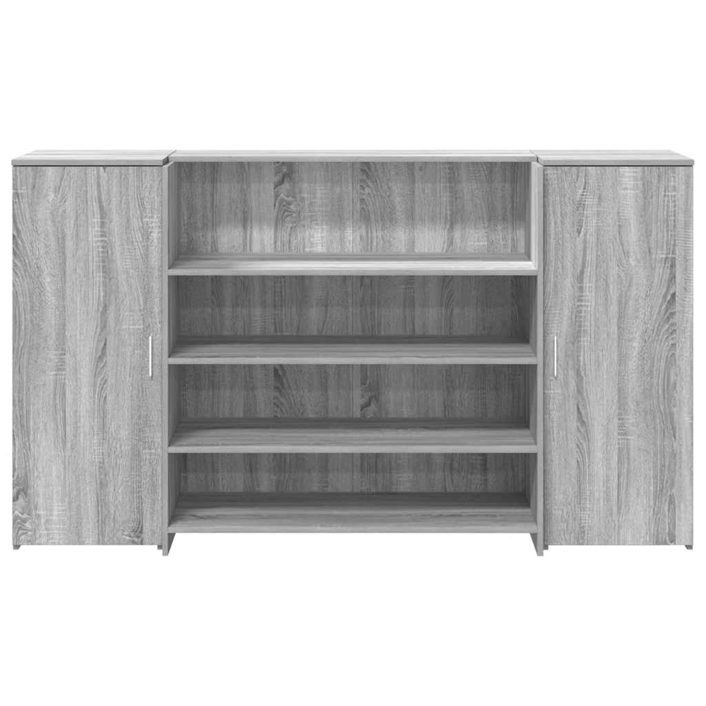 Reception Desk Grey Sonoma Engineered wood Large Reception Desk