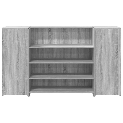 Reception Desk Grey Sonoma Engineered wood Large Reception Desk
