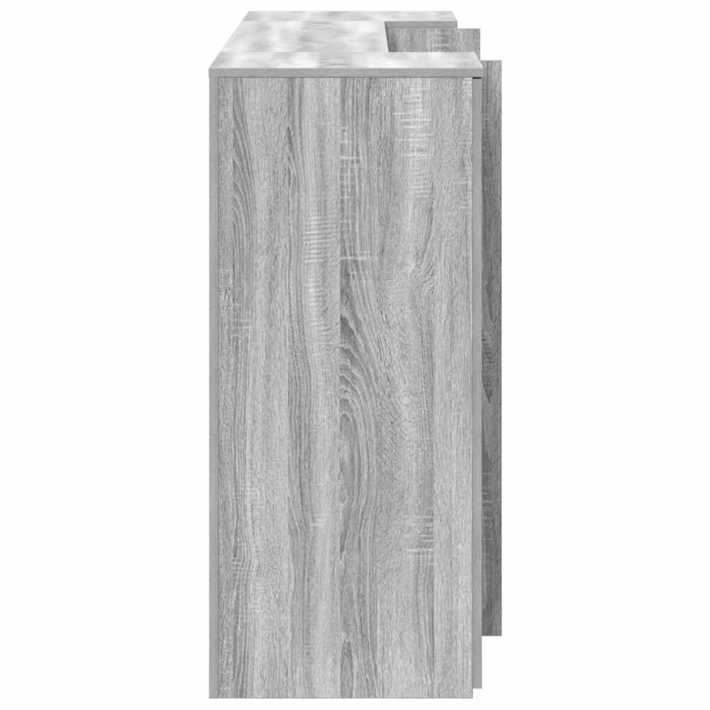 Reception Desk Grey Sonoma Engineered wood Large Reception Desk