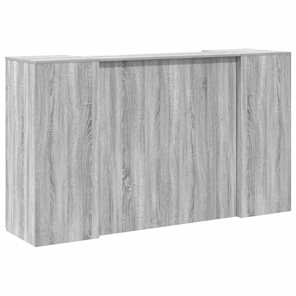 Reception Desk Grey Sonoma Engineered wood Large Reception Desk