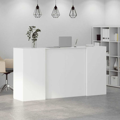 Reception Desk White Engineered wood 78.7x19.7x40.7 in