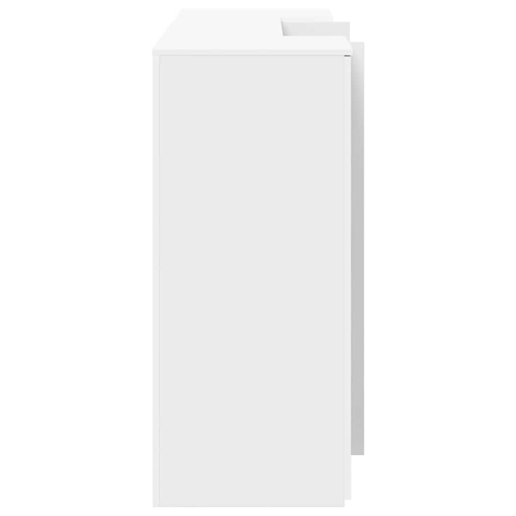 Reception Desk White Engineered wood 78.7x19.7x40.7 in