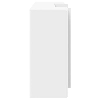 Reception Desk White Engineered wood 78.7x19.7x40.7 in