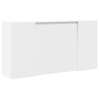 Reception Desk White Engineered wood 78.7x19.7x40.7 in