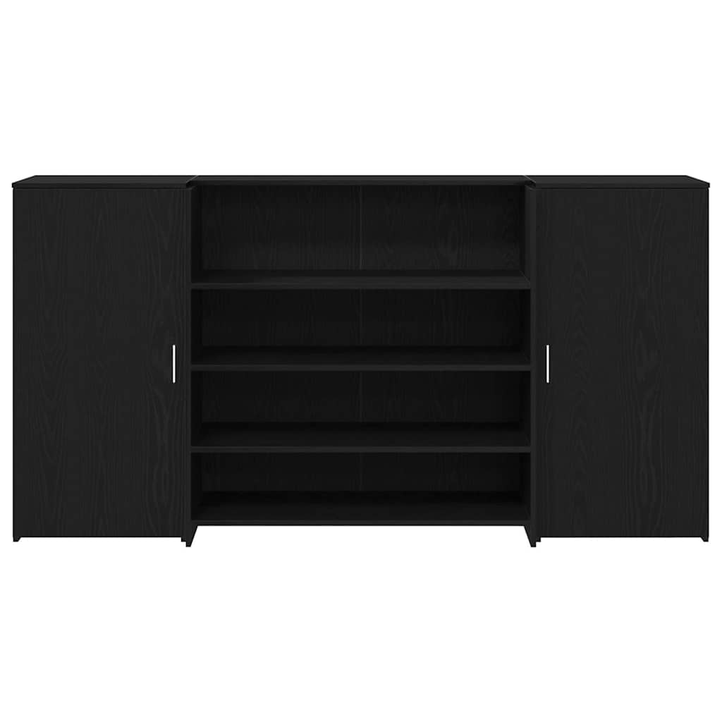 Reception Desk Black Oak Engineered Wood 78.7 x 19.7 x 40.7 in