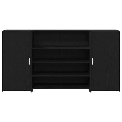 Reception Desk Black Oak Engineered Wood 78.7 x 19.7 x 40.7 in