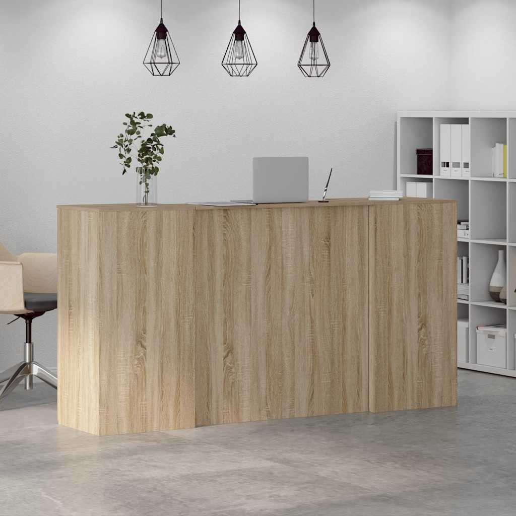 Reception Desk Sonoma Oak Engineered Wood