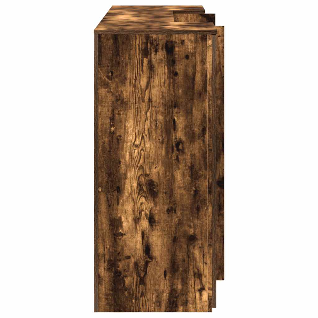 Reception Desk Smoke Oak Engineered wood Large Storage