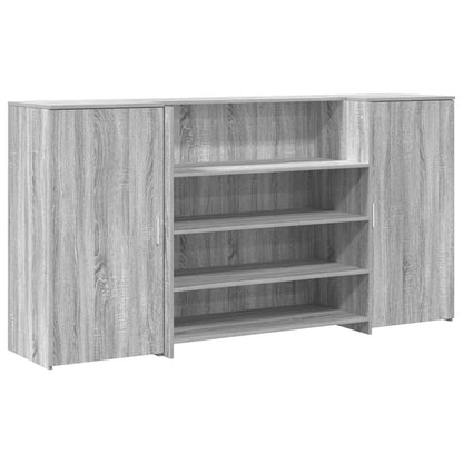 Reception Desk Grey sonoma Engineered wood Large Reception Desk