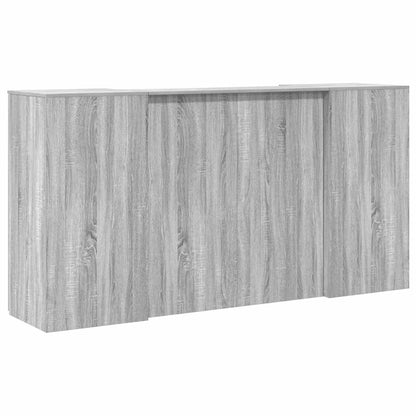 Reception Desk Grey sonoma Engineered wood Large Reception Desk